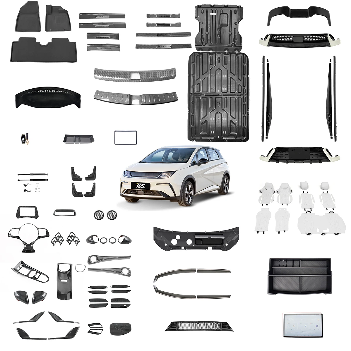 Accessories Wholesale Auto Parts Exterior Rearview Mirror Cover Assembly Car Body Kit for BYD Dolphin
