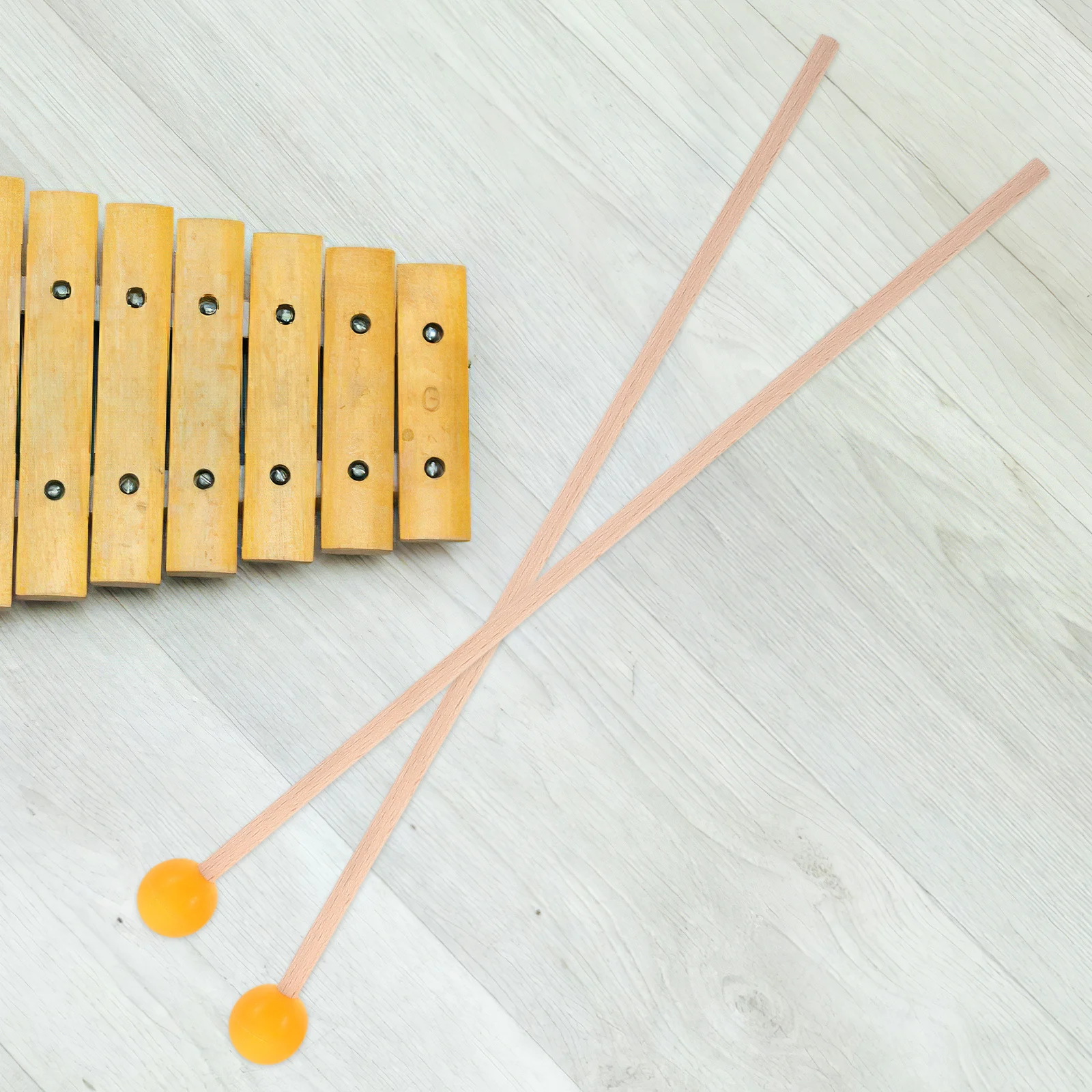 

1Pair Wood Rubber Mallet Xylophone Drum Stick Precision Striking for Marimba Keyboard Instruments Small Mallets Kids Drum