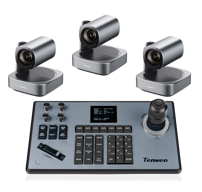 

Professional POE NDI 4K Conference PTZ Camera With 12x Zoom And IP 4D Joystick Keyboard Controller For Live Streaming