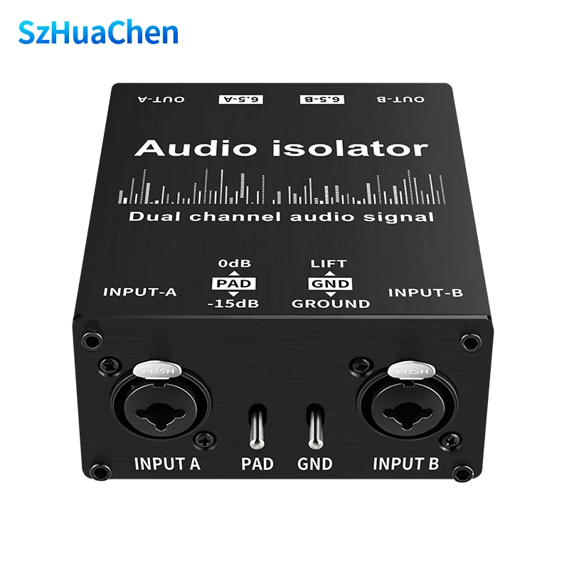 Dual channel Audio Isolator，Audio Noise Filter Noise Suppressor Isolator Live Broadcast Mixer Audio Signal Noise Reducer