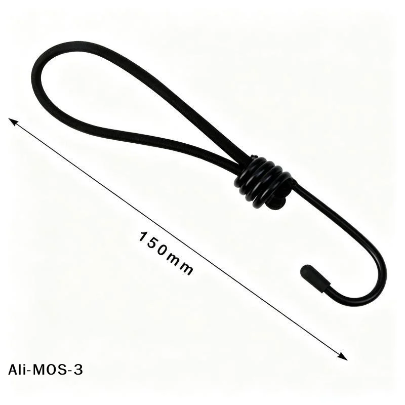 【S】10Pcs Metal Spiral Cord Hook Heavy Duty Strong Load Capacity Black Cargo Net Hooks Universal Fastener Accessories For ATV