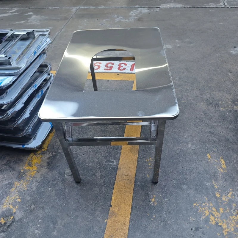 

Stainless Steel Foldable Hot Pot Table with Built-in Double Cassette Burner, Table Opening and Table Size Can Be Customized