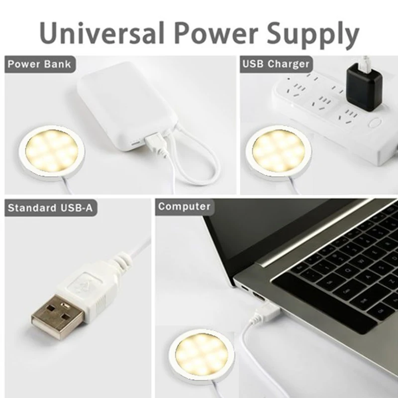 ABAE-Smart LED أضواء الخزانة، أضواء RV خزائن هوكي الجليد، خزائن النبيذ، أضواء خزانة الملابس USB شحن أضواء ليلية