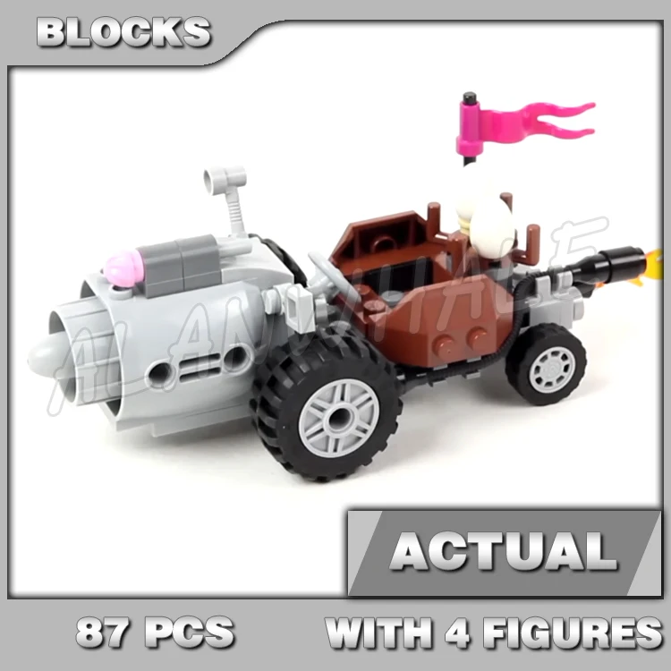 

87pcs Birds Games Piggy Car Escape Ice Cream Shooter Exhaust Pipes Eggs 10505 Building Block Toy Compatible With Model