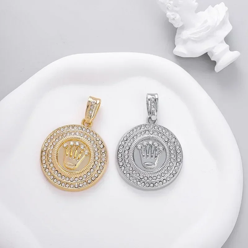 Hip Hop Personality Cool Joint Double Ring Pendant Necklace image 2