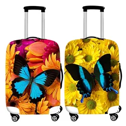 Housses de protection de bagages en tissu élastique à motif papillon, housse de bagage, étui de valise, accessoires de voyage, amaran 18-32