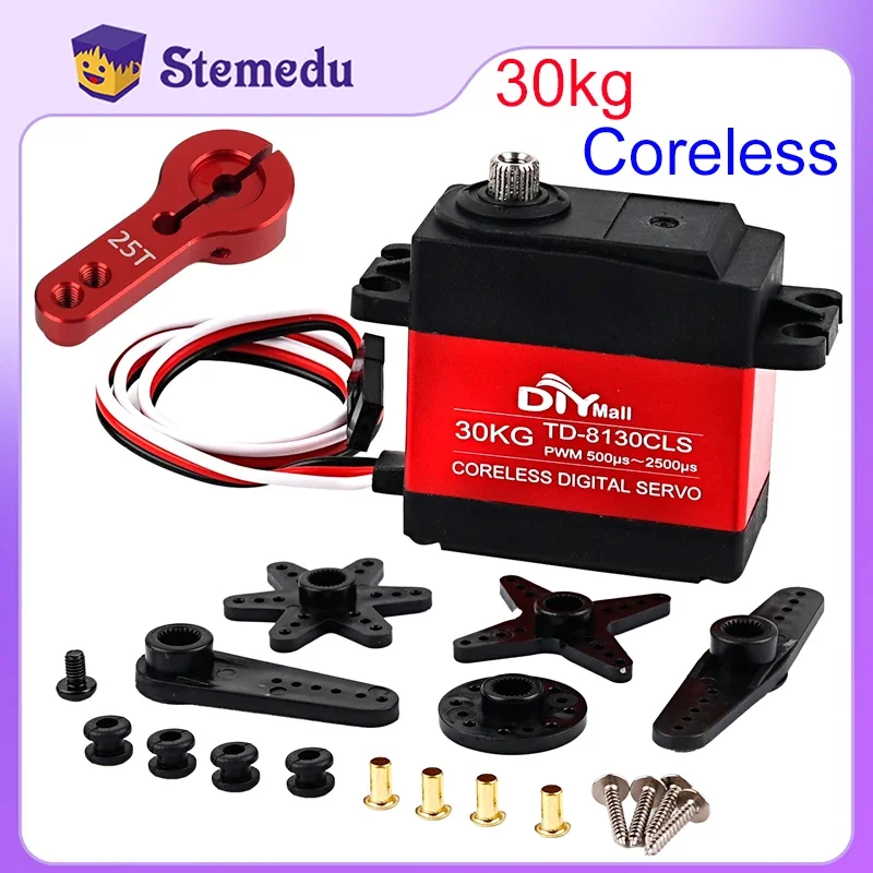 TD-8130CLS 30KG 180/270/360 ° HV Numérique Haute Précision Engrenage En Métal Sans Noyau Servomoteur 4.8-8.4V 25T pour RC Modèle Voiture Robot Bras