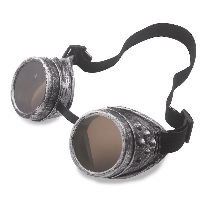 Steampunk-Brille, Vintage-Cosplay-Brille mit Spikes, Retro-Gothic-Punk-Steampunk-Brille für Kostümparty, Cosplay-Requisiten – Detail 5