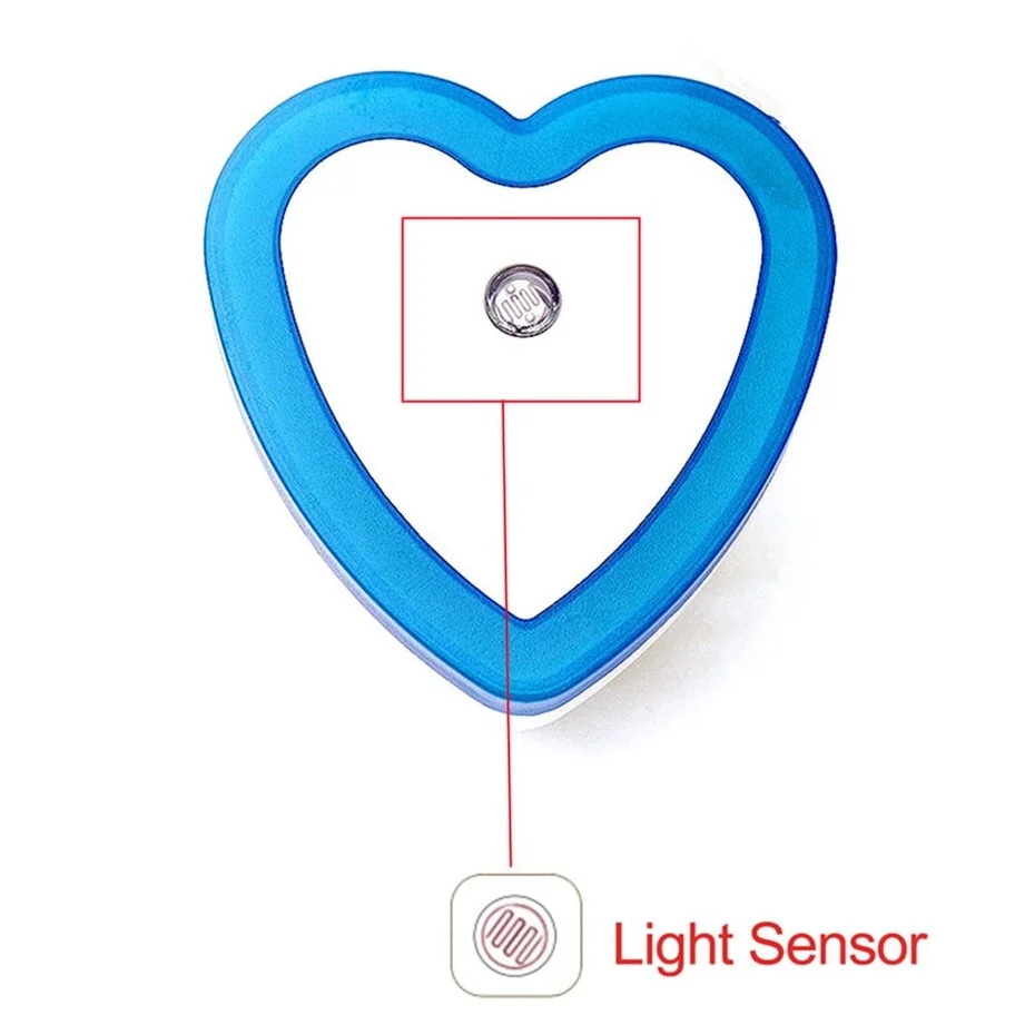 LED Night Light Sensor ควบคุม Night โคมไฟประหยัดพลังงาน LED เซนเซอร์ US EU Plug Nightlight สำหรับห้องนอนเด็กบันได