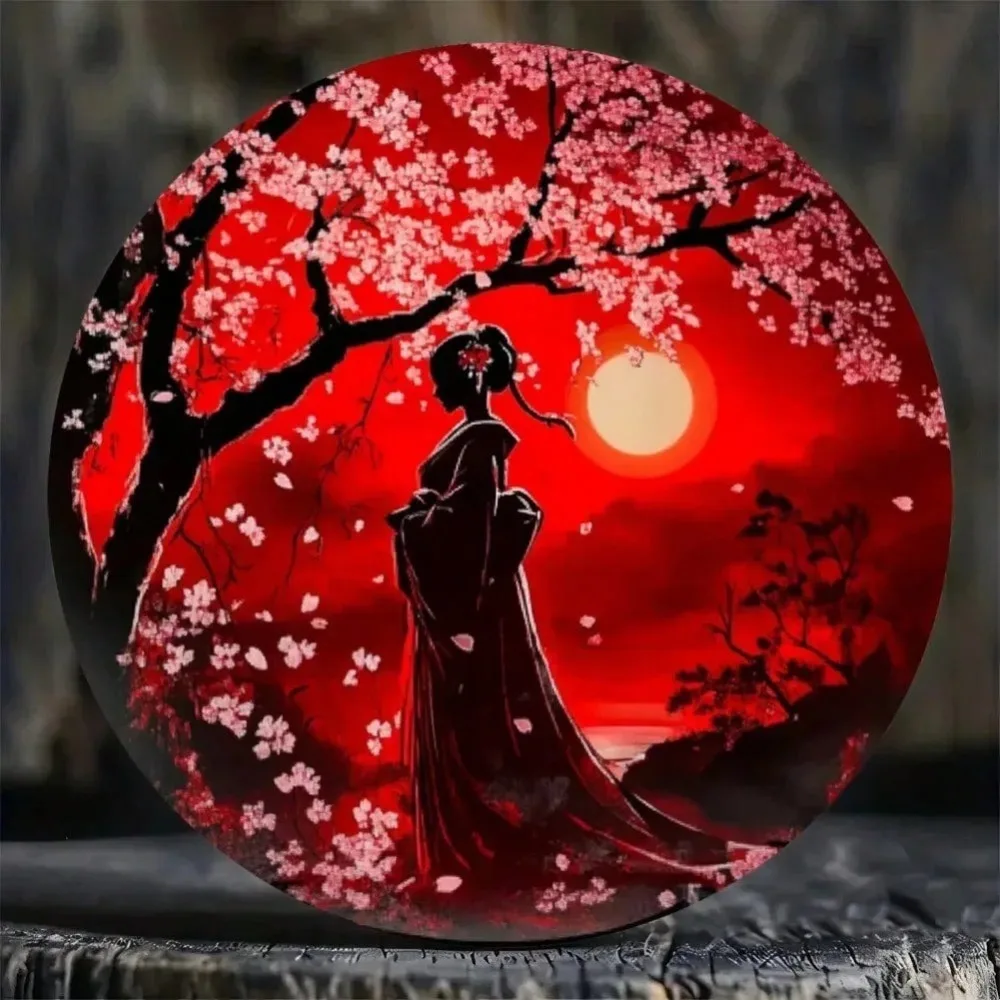 1 x japanische klassische Kirschblüten-Mondlicht-Dekoration – Kunst für Wohnzimmer/Schlafzimmer/Küche, ideales Geschenk