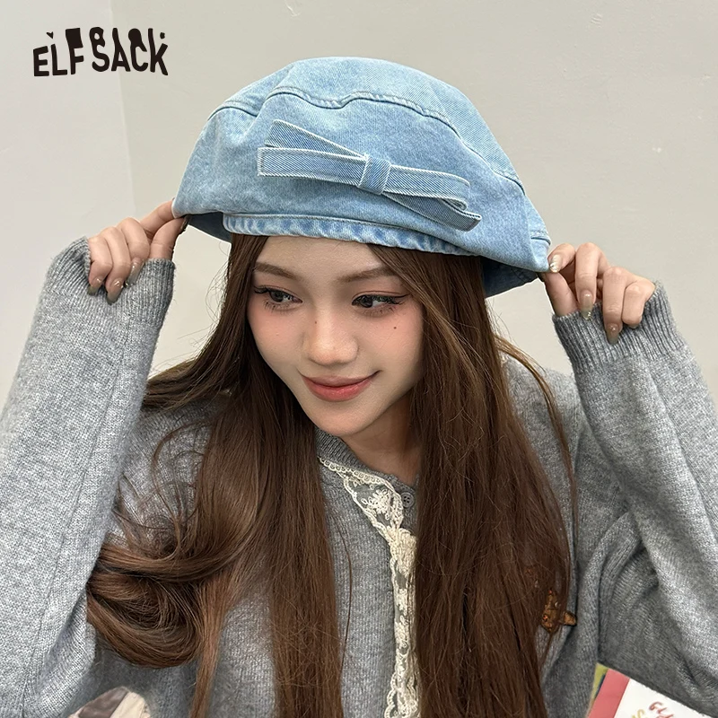 Elfsack 2025 ฤดูร้อนมาใหม่สาวเบเร่ต์คาวบอย