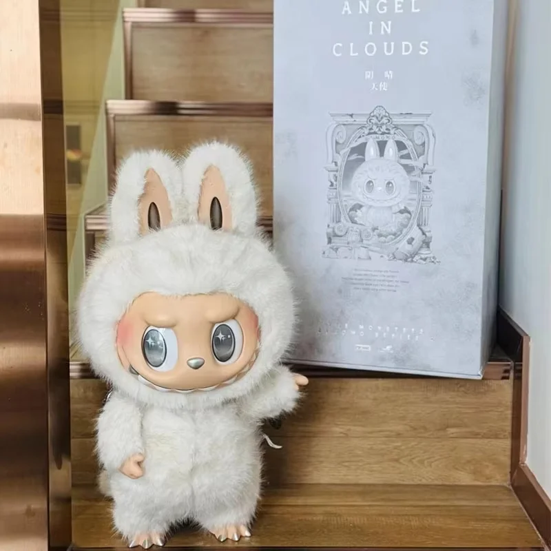 Genuine 58cm Labubu The Monsters-A Ngel In Clouds Series Action Figure Zimomo Vinyl Doll Collectible Room Decor Christmas Gift