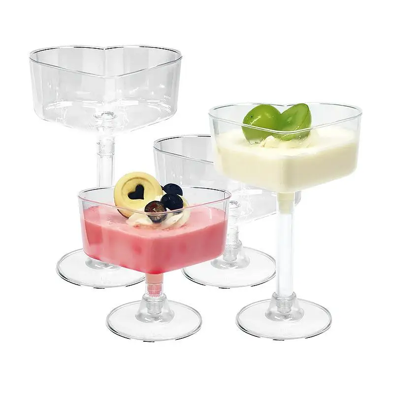 10Pcs Disposable Clear Plastic Champagne Cups Lightweight BPA-Free Goblets for Beach Party Outdoor Picnic Gathering