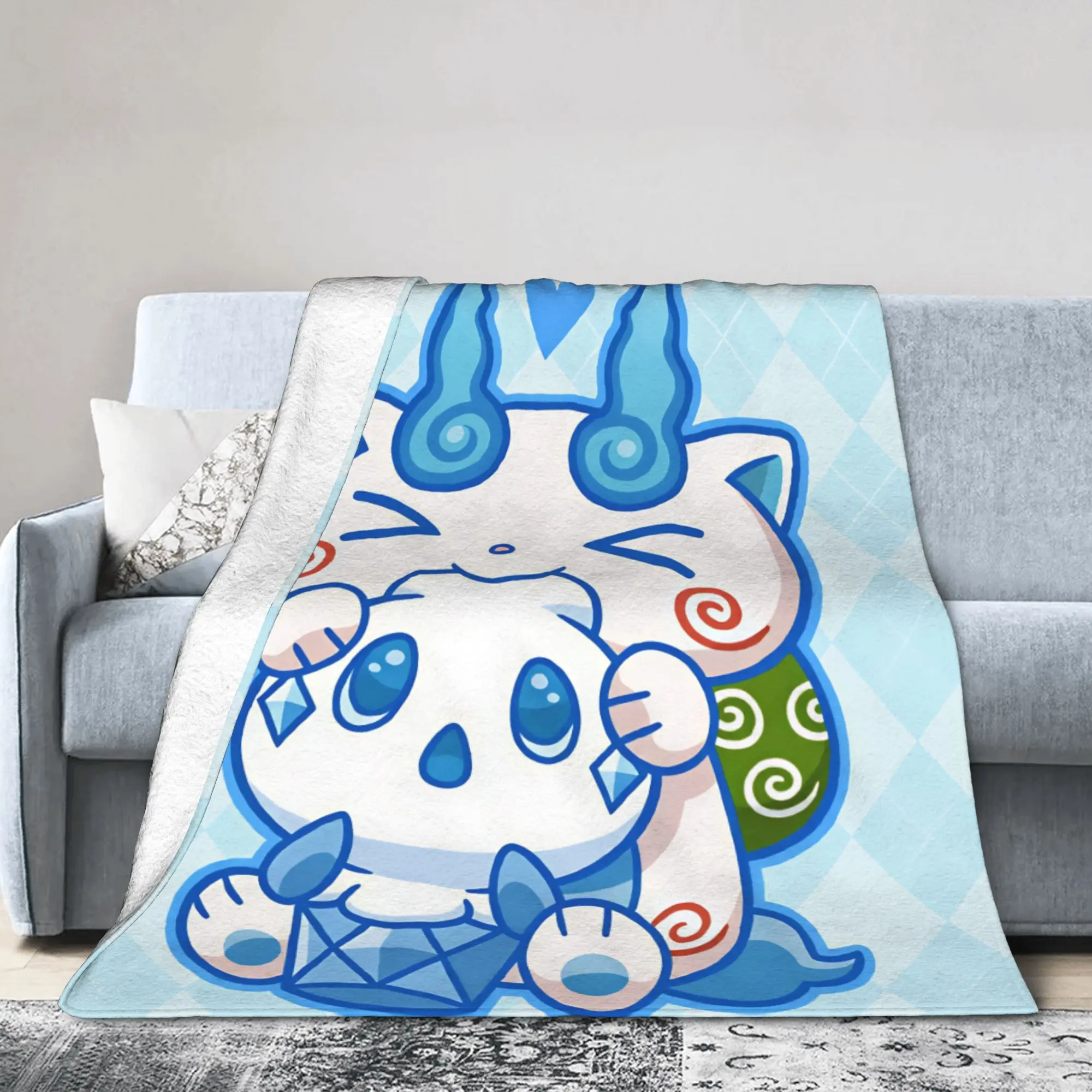 Yokai Watchs  Plush Blanket Children  Flannel Throw Blanket For Couch Chair Soft Design Quality Bedspread Gift Idea