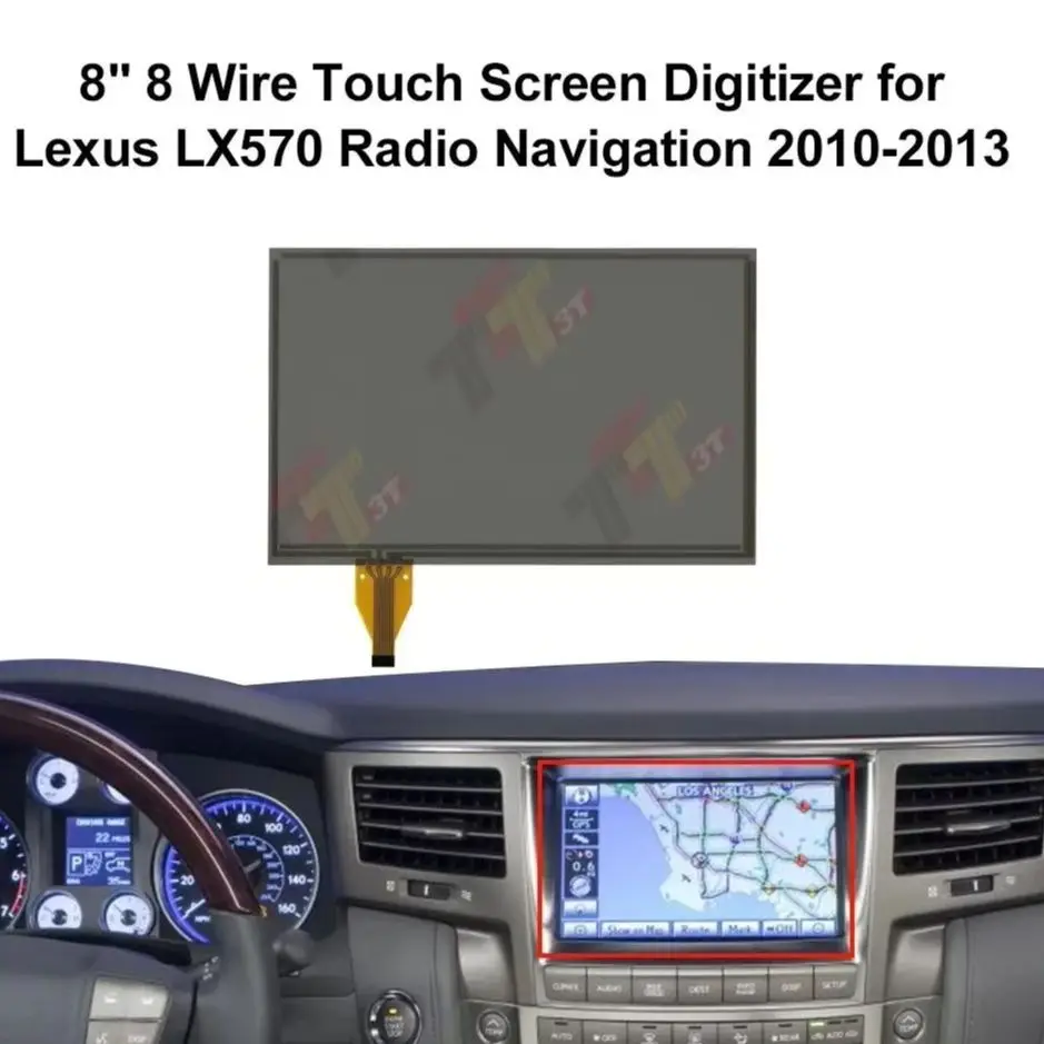 8" 8-Draht-Touchscreen-Digitizer für Toyota Land Cruiser 200, Lexus LS460 LX570 – Detail 4