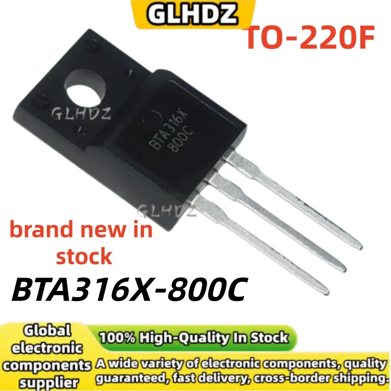 Brand new 10Pcs-30Pcs/Lot BTA316X-800C TO-220F Bidirectional thyristor in stock