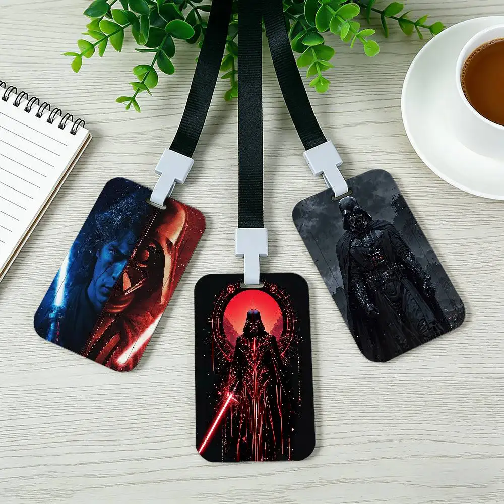 Cool S-Star Wars D-Darth Vader Card Holder Lanyard Company Staff Pass Unisex ID Name Work Card Holder Office Supplies