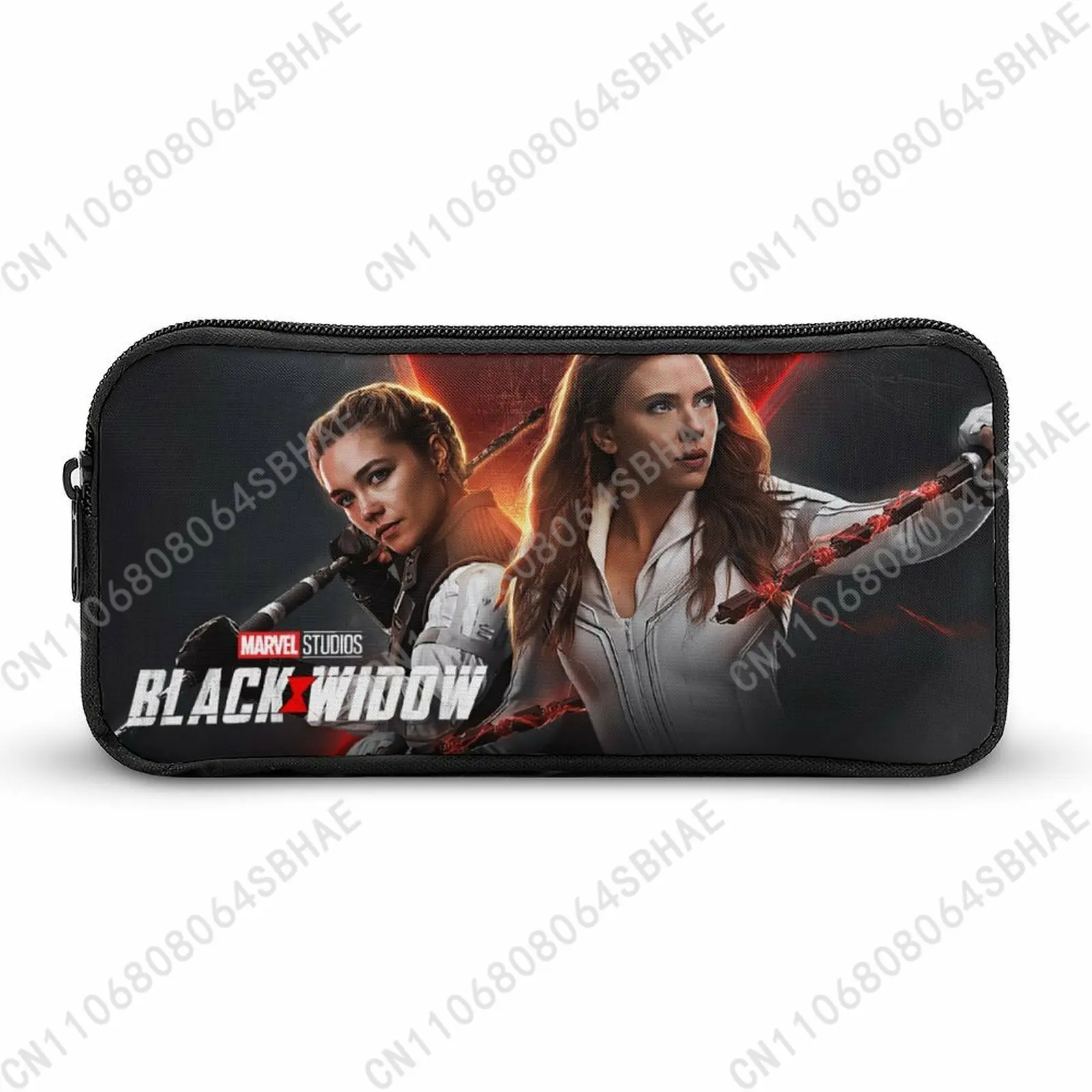 

Marvel Black Widow Pencil Case Teens Custom Pattern Simple Pen Bag School Stationery Pouch Personalized Zipper Bag Cosplay