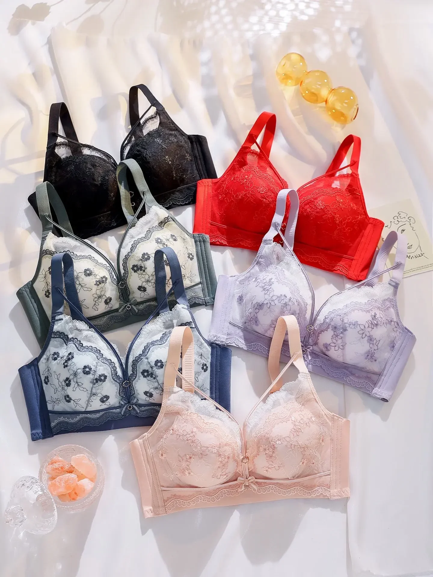 [kalapaopao] Summer light and small chest gathered girl comfort simple bra pride bras