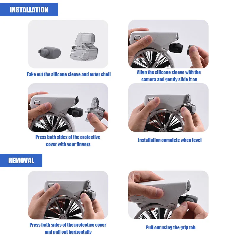 VOLODYMYR Lens Cap Gimbal Lock Cover for DJI Flip Drone Camera Protective Anti-Scratch Protector Shell Lens Fixer Accessory