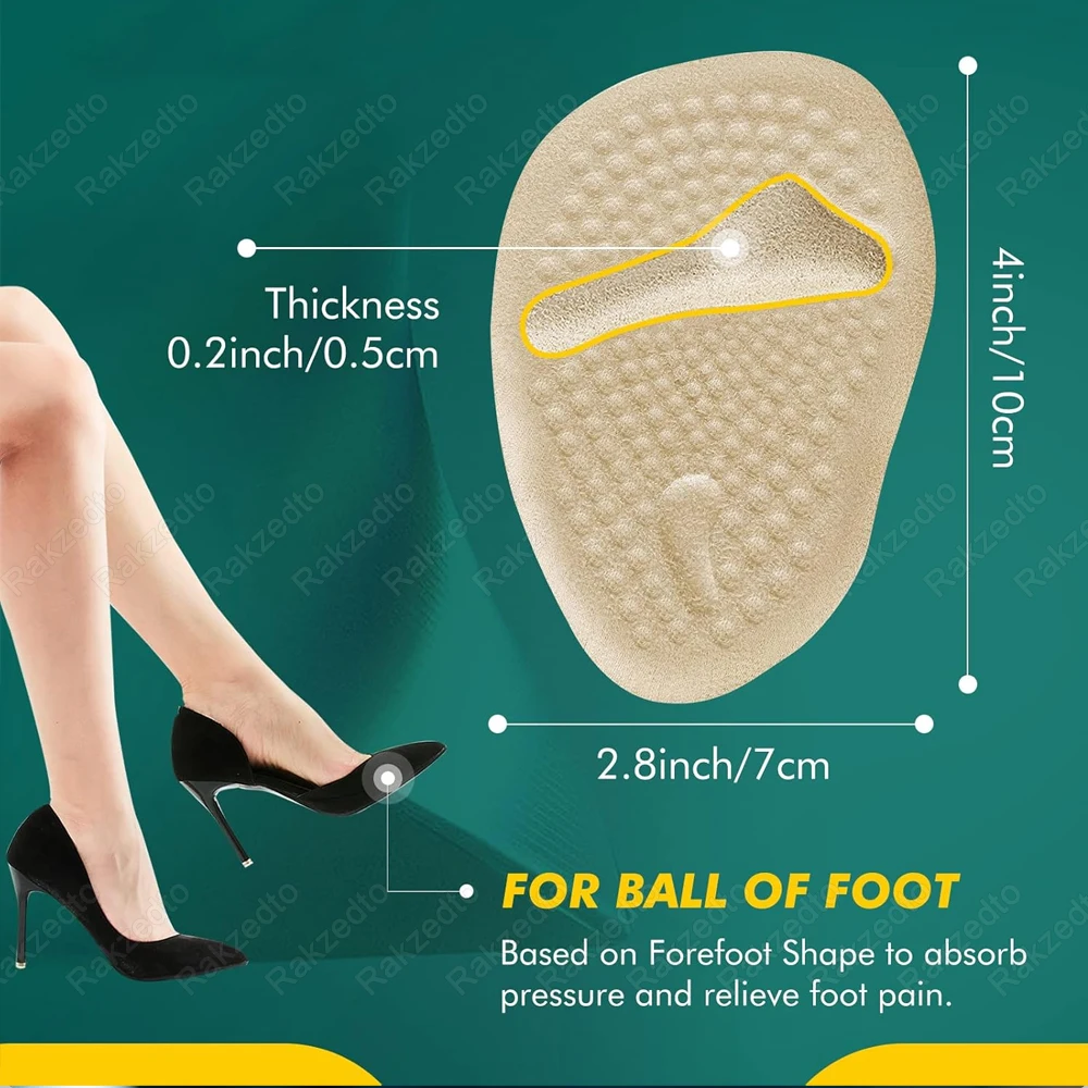 6Pcs Silicone Forefoot Pads for Women's High Heels - Non-Slip Gel - usage example
