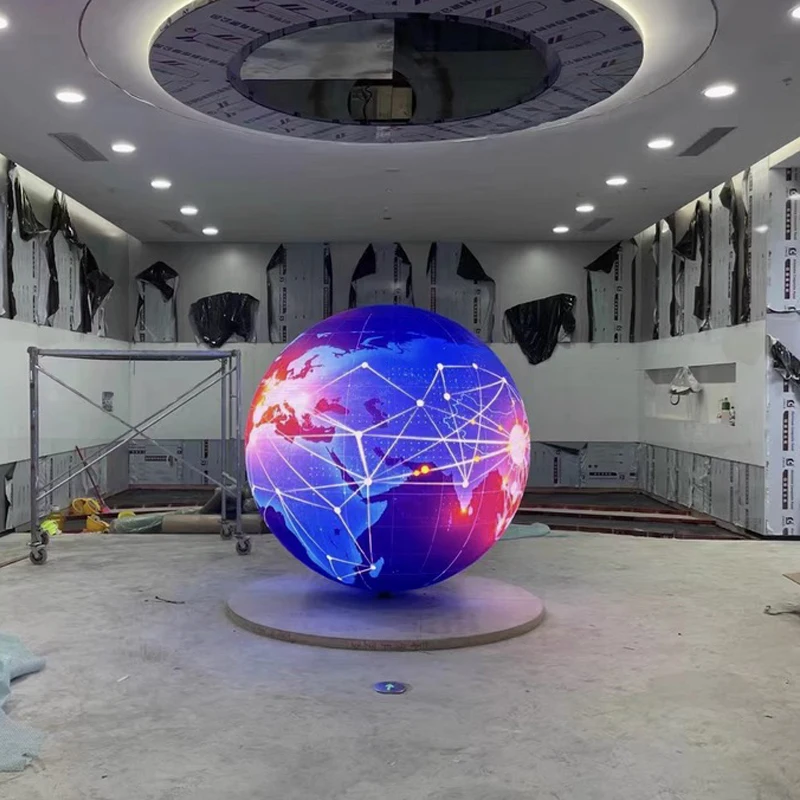 P1.8 P2.5 Round Circle Shape 360 3D Globe Digital Video Ball Soft Flexible Circular LED Spherical Sphere