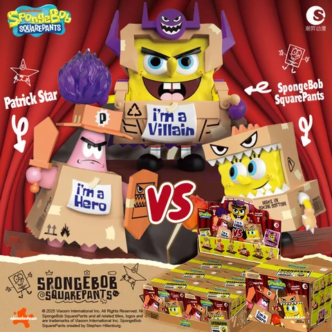 Caja ciega de Bob Esponja, Patrick Star, tentáculos de calamar, figura de acción de escenario valiente, juguetes, adorno de escritorio, personaje de Anime