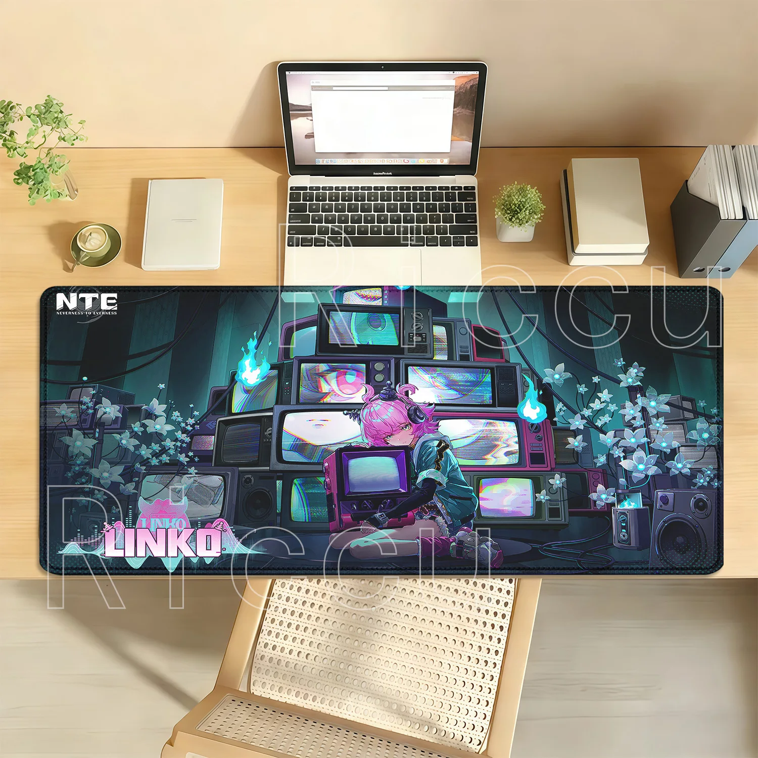 Linko Gaming Neverness To Everness NTE Anime Girl Mouse Pad Non-Slip Base Office Mousepad HD Printing Overlock ESports Desk Mat
