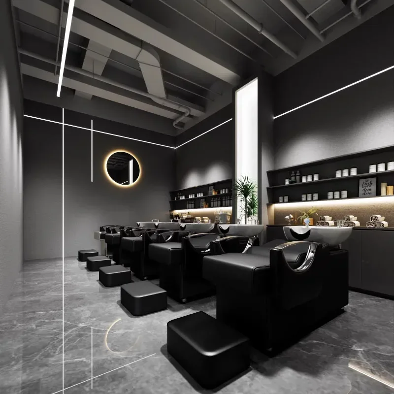 Hair Salon Exclusive Salon Chair Retro Luxury Comfortable Professional Shampoo Chairs Modern Reclining Meuble Salon Furniture