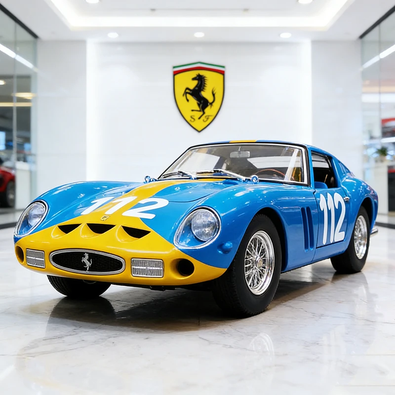 

Bburago 1:24 Ferrari 250 GTO Supercar, литая модель автомобиля из сплава, игрушечная машинка, миниатюрная масштабная модель для детей