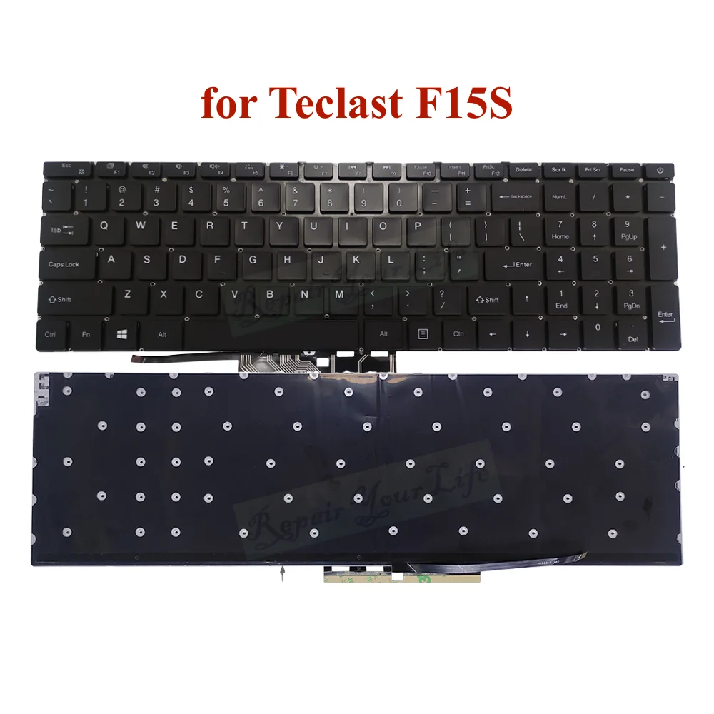 

US English Backlit Keyboard for Teclast F15S Laptop Keyboards with Backlight United States USA layout