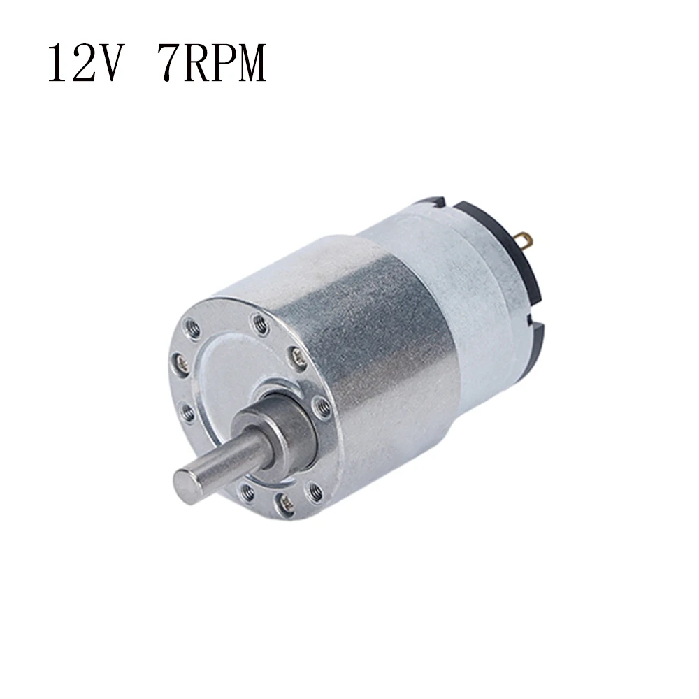 High Torque Gear Motor JGB37-520 DC 6V/12V/24V Metal Gear Box Motor 7/12/22/35/45/66/107/200/960RPM Forward and Reverse DC Motor