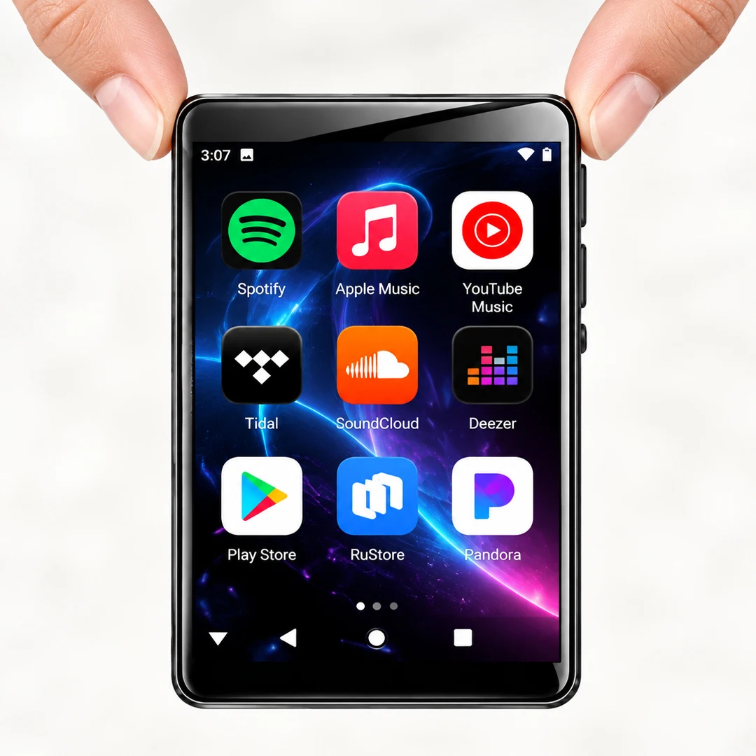 Famue 2.83inch Mini MP4 Player Android 10 WiFi Bluetooth Smart MP3 Player Pocket Music Device Google Play Store Download 144GB