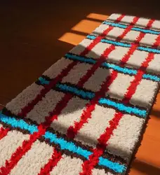 Plaid Bedside Thickened Carpet Home Vintage Color-matching Sofa Coffee Table Floor Mat Bathroom Absorbent Non-slip Foot Mat