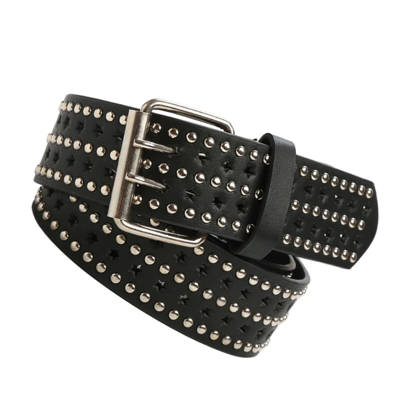 Studded เข็มขัดเอวสำหรับกางเกงยีนส์กางเกง Star เข็มขัดกว้าง Cowgirl เครื่องประดับ