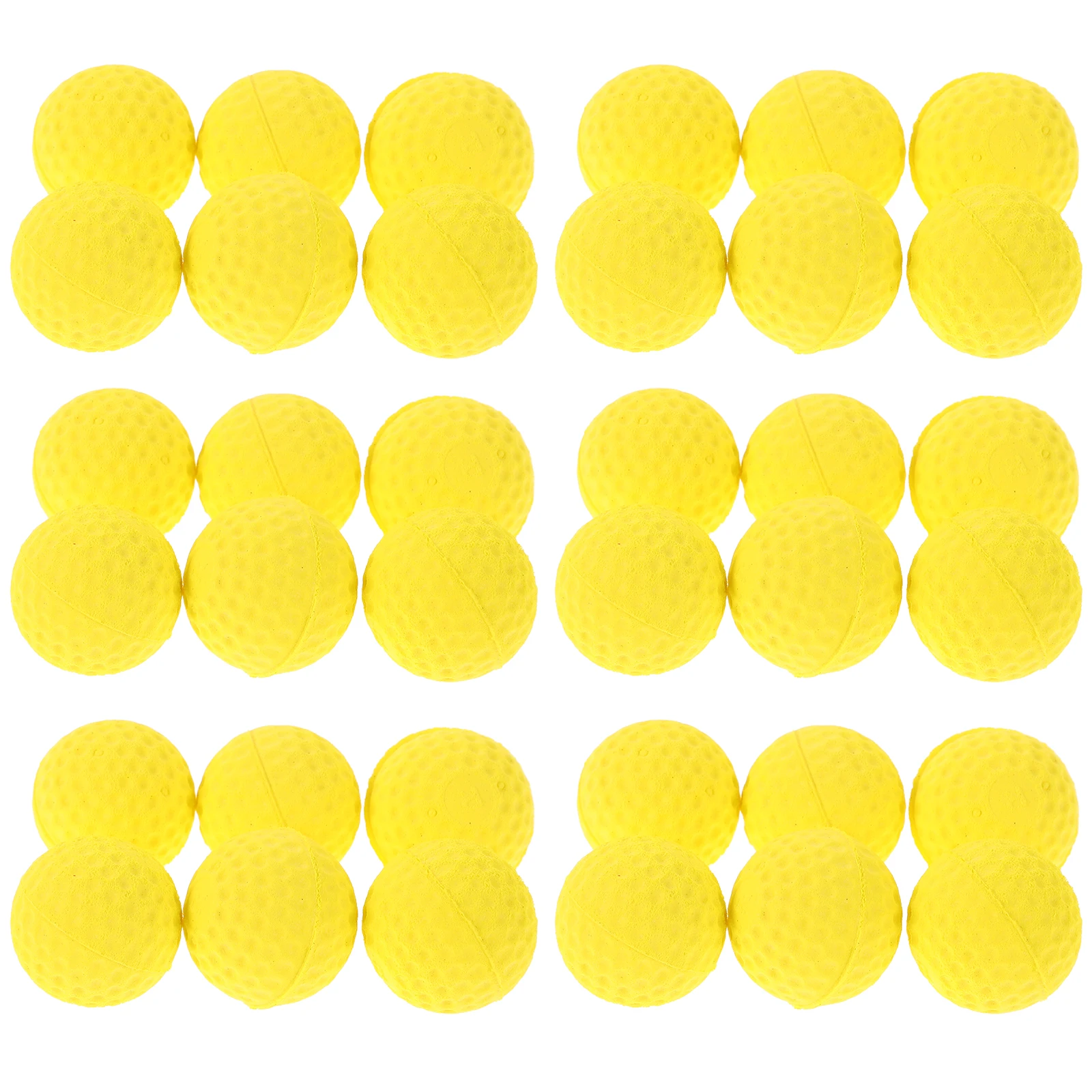 

50pcs Foam Balls Eva Soft Yellow Practice Golf Balls For Indoor Outdoor Tossing Bouncy Playing Ball Softballs