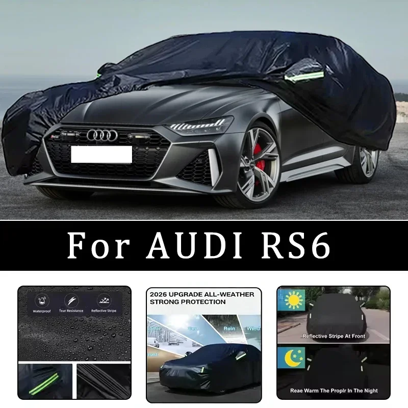 

Чехлы для автомобилей AUDI RS6, водонепроницаемые, пылезащитные, для защиты от солнца, дождя и снега, из плотной ткани Оксфорд, полный комплект автомобильных аксессуаров
