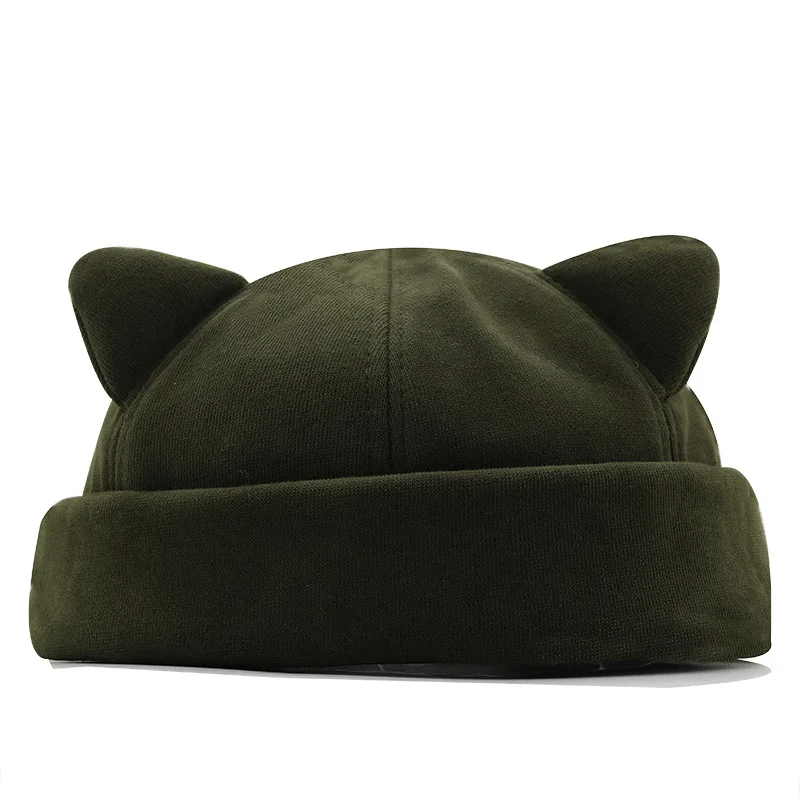 Winter ear Docker hat Sailor Cap for men women Brimless Hats Suede Thicken Hip Hop Beanie Skullcap Solid Color Girl Beanie Hat