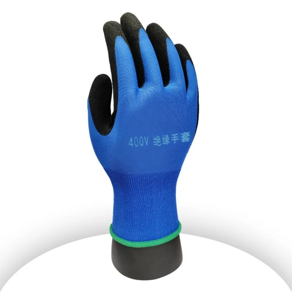 1 Pair Withstanding Voltage 400V Electrician Insulating Gloves Anti-Slip Grip Anti-Static Electrical Maintenance Gloves