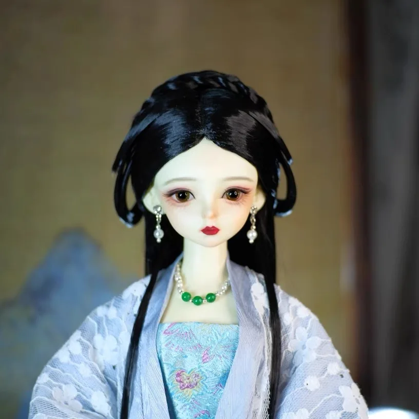1/6 1/4 1/3 Scale Ancient Costume BJD Doll Wigs Chinese Vintage Long Hair Fairy Wig For YOSD MSD SD13 Girl SSDF Accessories 1901