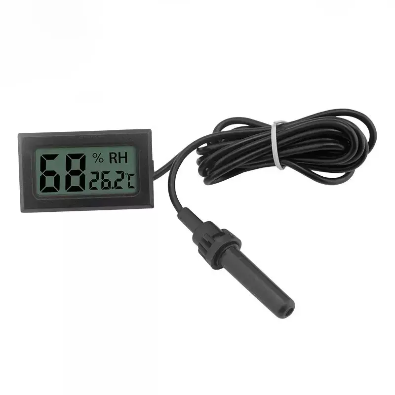 Plastic Magnet Digital Mini Thermometer Hygrometer With LCD Display