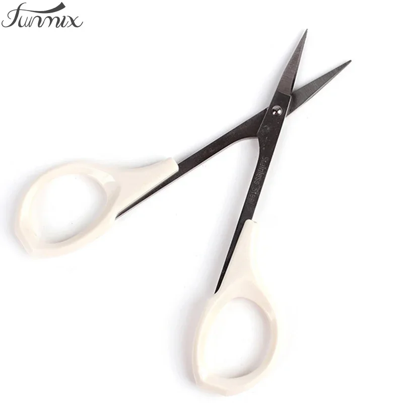 Professional Eyebrow Scissors Trimmer Straight Head or Angle Head for Volume Eyelash Extension High Quality Economic Makeup Tool