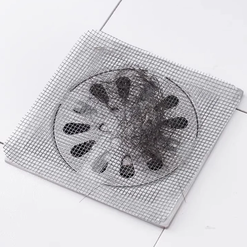 Disposable Hair Drain Catcher Mesh Anti-blocking Filter Floor Drains Sticker Shower Cover Kitchen Bathroom Sink Strainer Stopper