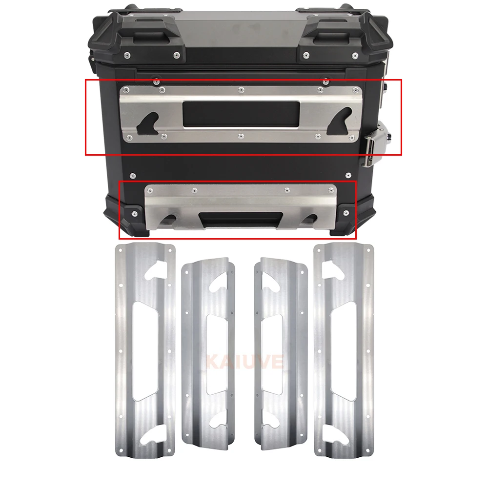 4PC Side Box Groove Stainless Steel Movable Quick Detachable Side Box Groove for Motorcycle Aluminum Alloy Side Box Installation