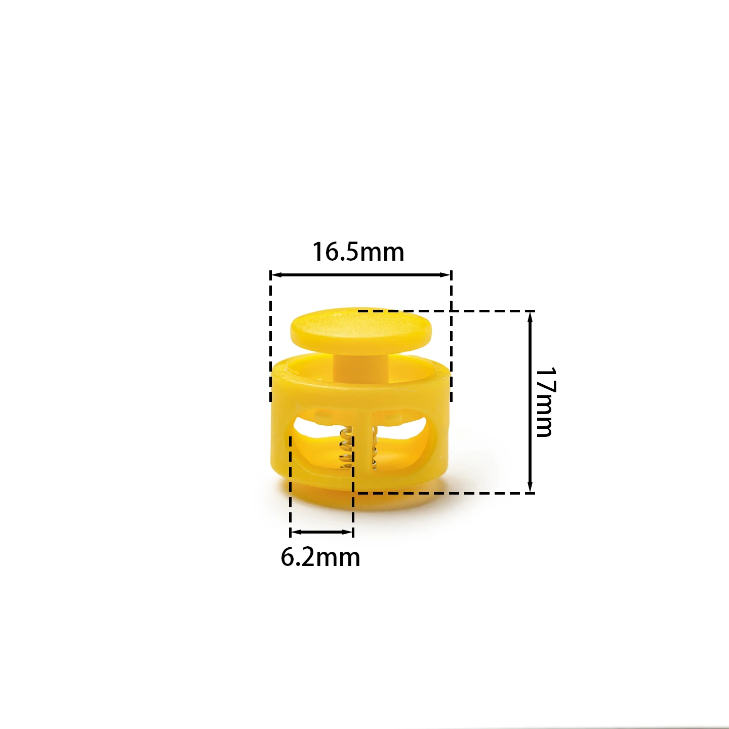 20Pcs 16.5x17mm Colorful Plastic Spring Cord Lock Stopper Rope Clamp Toggle Clip For  Backpack Sportswear Shoelace Lanyard