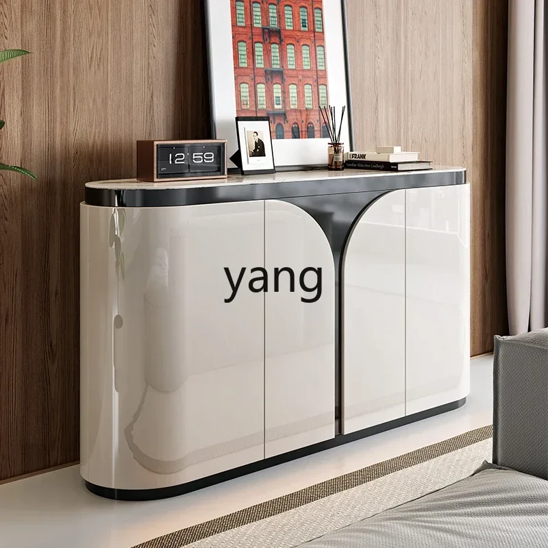 LH light luxury dining side cabinet porch post-modern shoe cabinet paint rock slab storage simple side cabinet