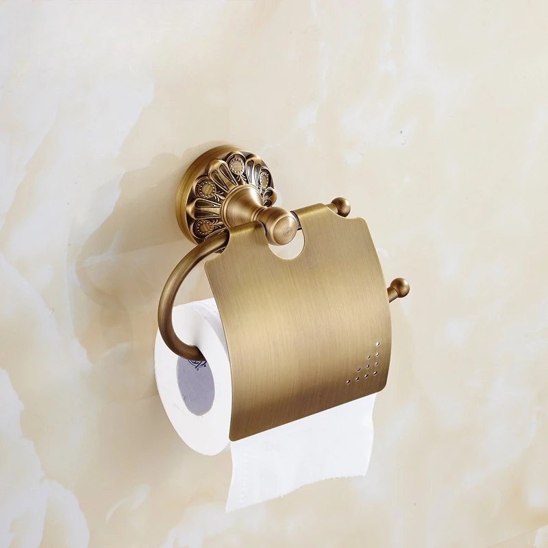 

Латунный ретро-набор аксессуаров для ванной: держатель для полотенец, полка для хранения, комплект для туалета