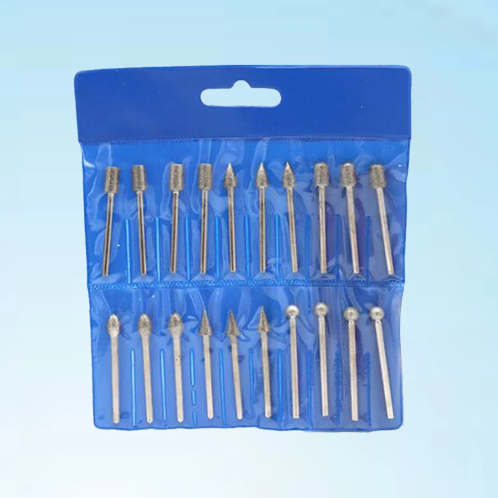 

30pcs Diamond Electroplating Grinding Needle Rod Bits Stone Tool Electric Grinder Glass Jade Mold Repair Machine Parts Slot