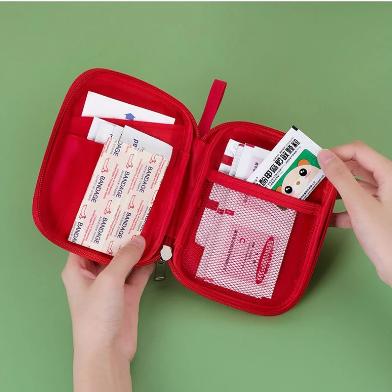 First Aid Kit Mini Travel Bag Pill Boxes Medicine Pouch Household Portable Supplies Hiking Nursing Oxford Cloth Storage Bag