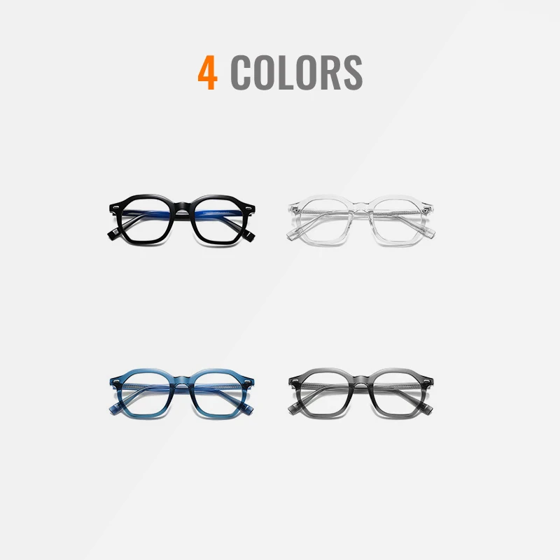 Toketorism New Fashion Polygon TR90 Anti Blue Glasses For Women Prescription Eyeglasses Frames 5902